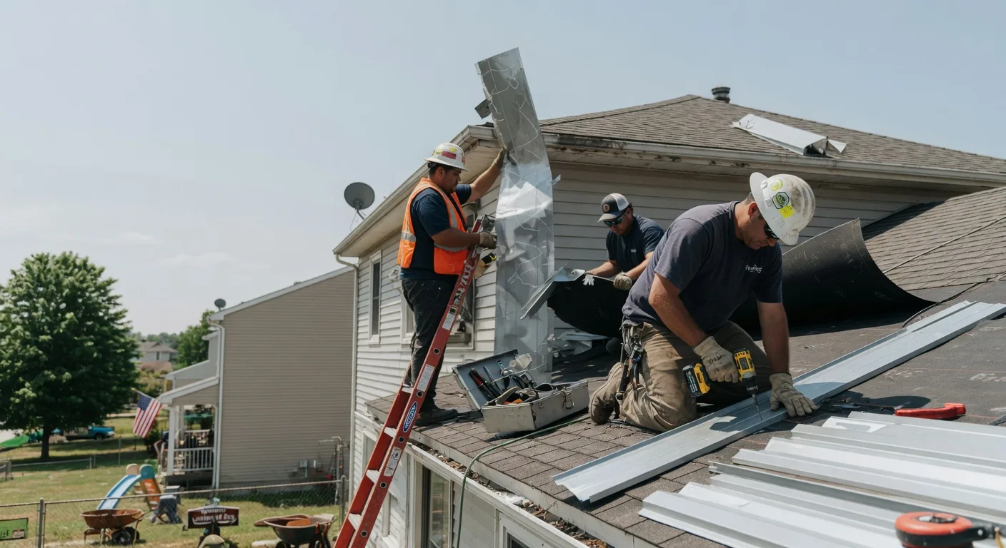 Storm Damage Metal Roof Repair in Gentryville, IN
